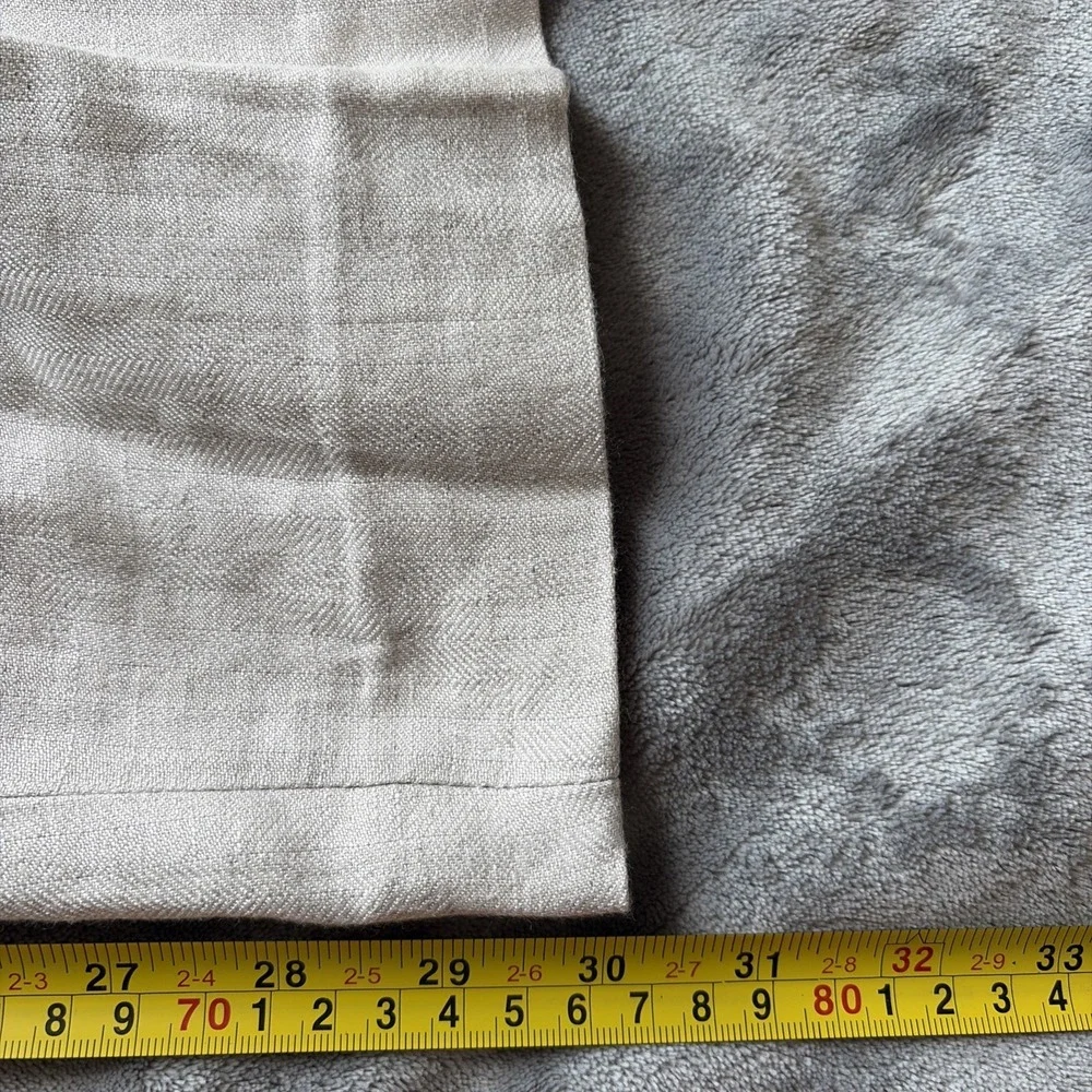 Cubavera Mens Linen Blend Beige Pants Size‎ 36/32 (36x30) Pleated Front Zip Fly